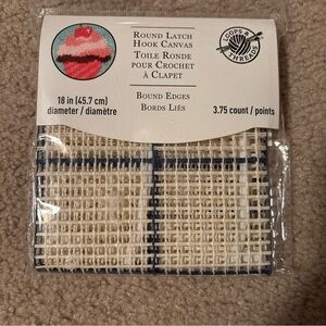 New Loops & Threads Latch Hook Canvas 18" Diameter 3.75 ct/pts Needlecraft Round